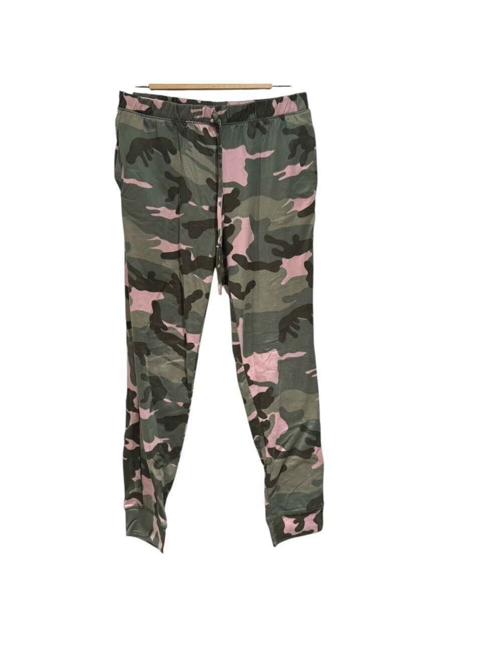 MALIBU SUGAR green & pink camo soft finish leggings - size S(8)